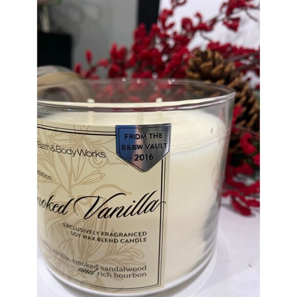 Bath & Body Works Limited Edition “Smoked Vanilla” New 3 Wick Candle - Picture 2 of 7
